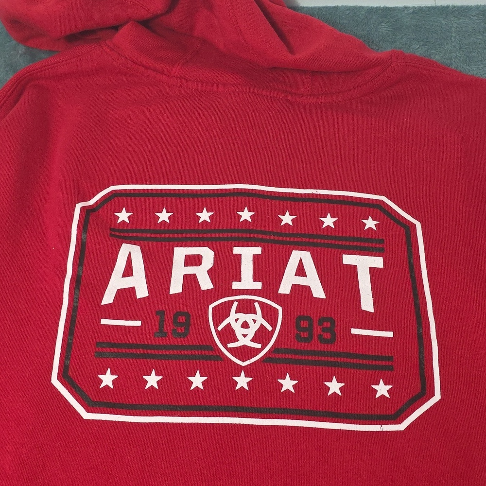Ariat Men's Bold Red Hoodie - Picture 4 of 7